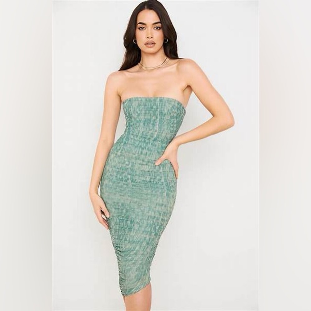House of CB ‘Sasha’ Ivy strapless ruched XS